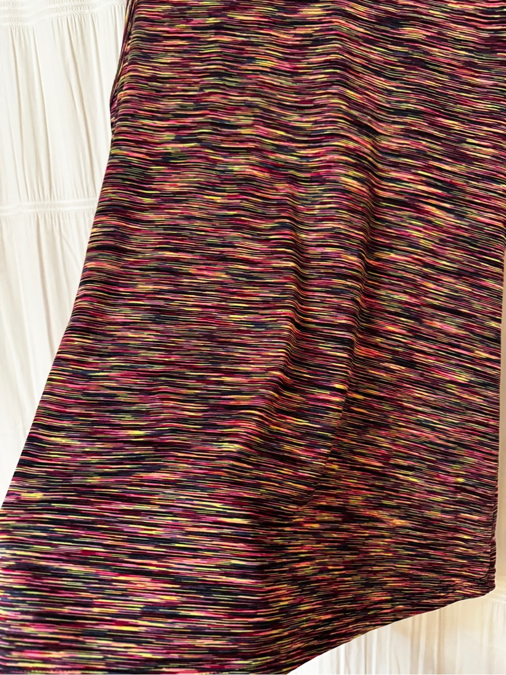 Hanes Multicolor Space-Dye Tank Top in Black, Pink & Yellow - Picture 3 of 4
